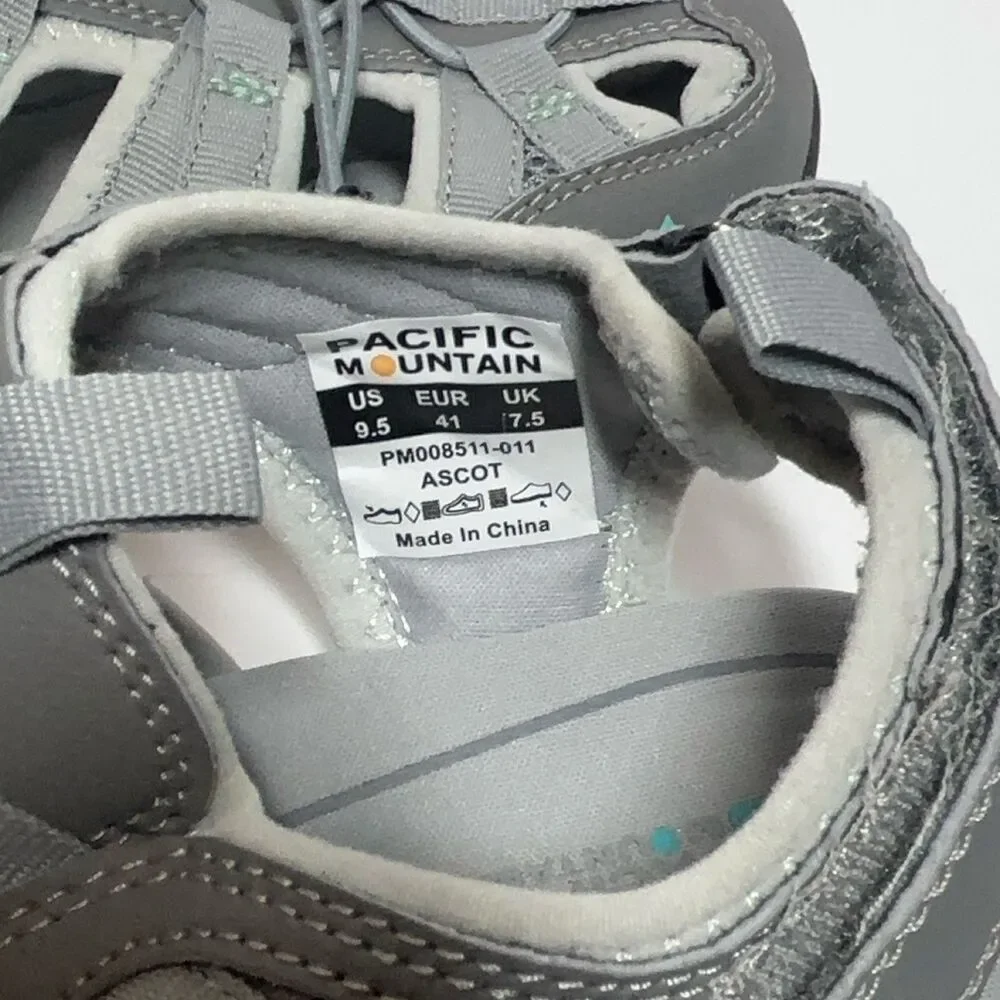 Pacific Mountain Ascot Sandals US 9.5 EUR 41 Grey Adjustable Bungee